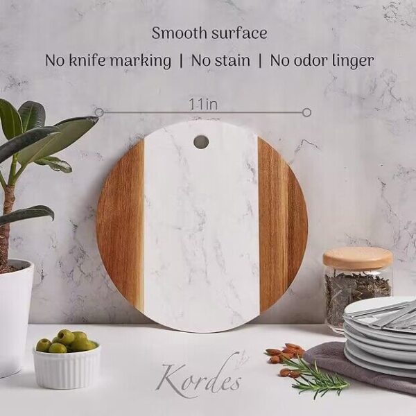 Round marble steak plate - Image 3