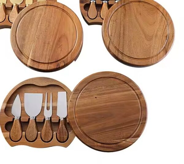 Personalized Charcuterie Boards Knife Set Gift Set Customize logo  Wood Cheese Board Acacia