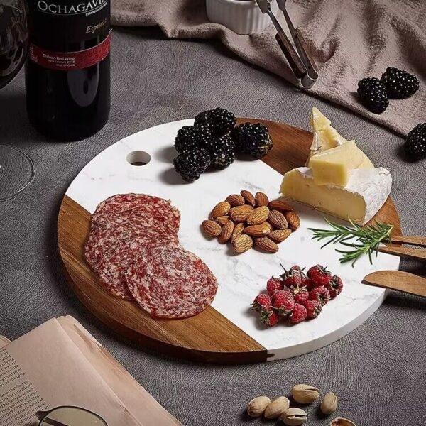 Round marble steak plate - Image 2
