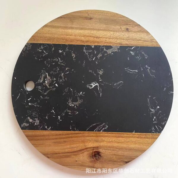Round marble steak plate - Image 4