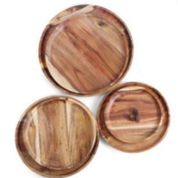 Acacia wooden plate