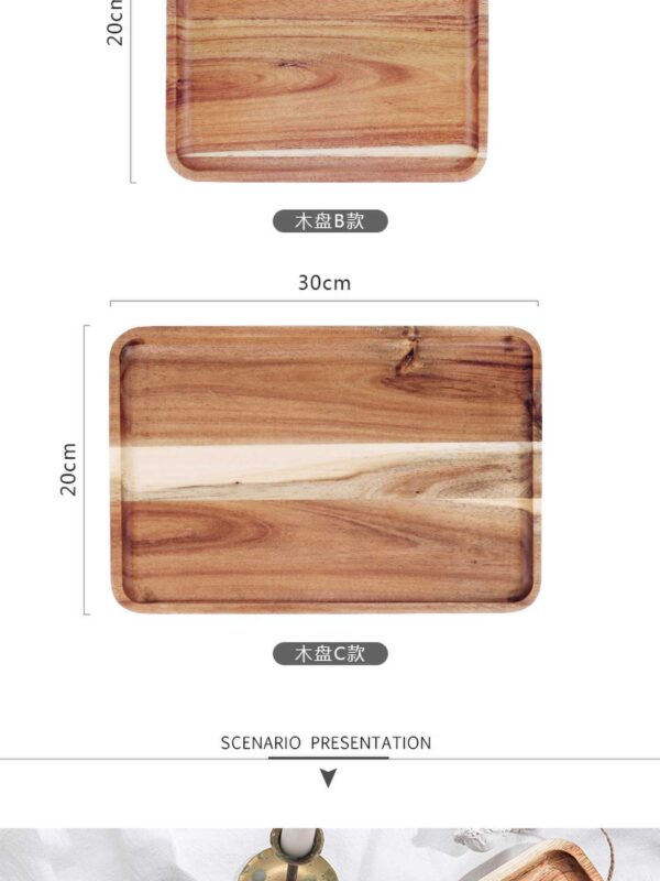 square wooden pizza tray - Image 3