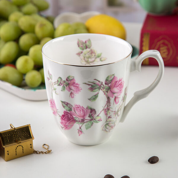 Ceramic cups embossed Phnom Penh creative milk coffee cups - Image 2