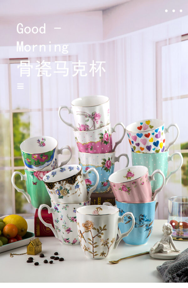 Ceramic cups embossed Phnom Penh creative milk coffee cups - Image 4