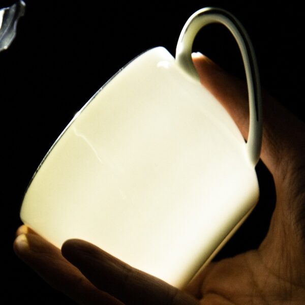 Gold edge pure white household espresso ceramic coffee cup